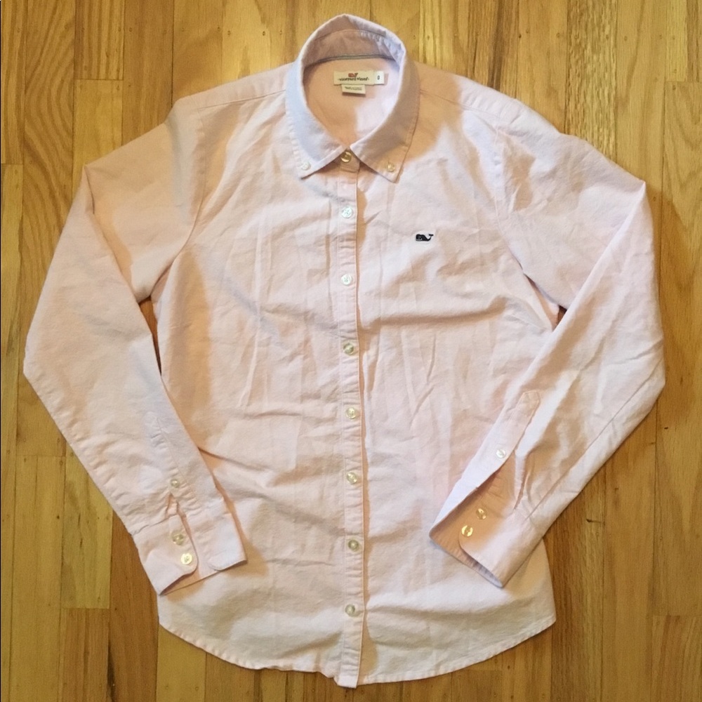 Womens Vineyard Vines Button Down Shirt Pink 0